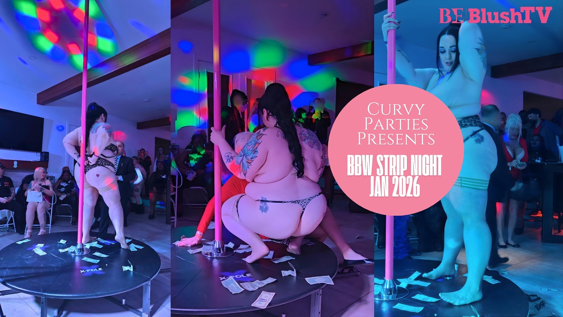 Blushtv: Curvy Parties' BBW Strip Night JAN2026
